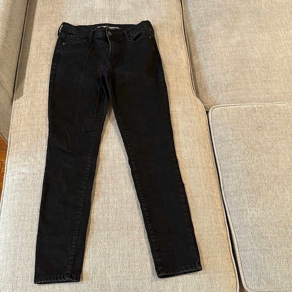Black mid rise jeans